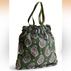 Vera Bradley Packable Green Tote Bag NWT